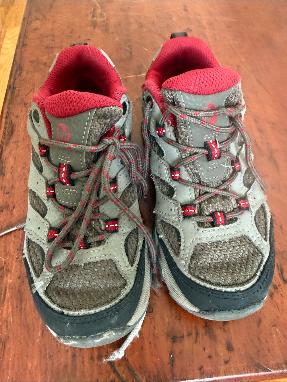 Merrell Brown and Red Kids Trail Sneakers
